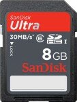 SanDisk Ultra 8GB Class 6 SDHC SDXC UHS I Card 30MBs