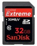 Sandisk Extreme HD Video SDHC 32GB 30MB/S