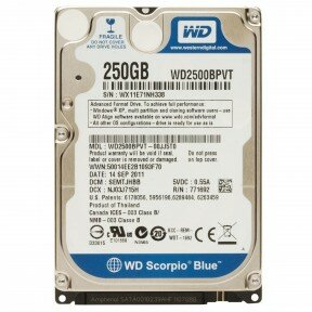 250Gb laptop hard drive